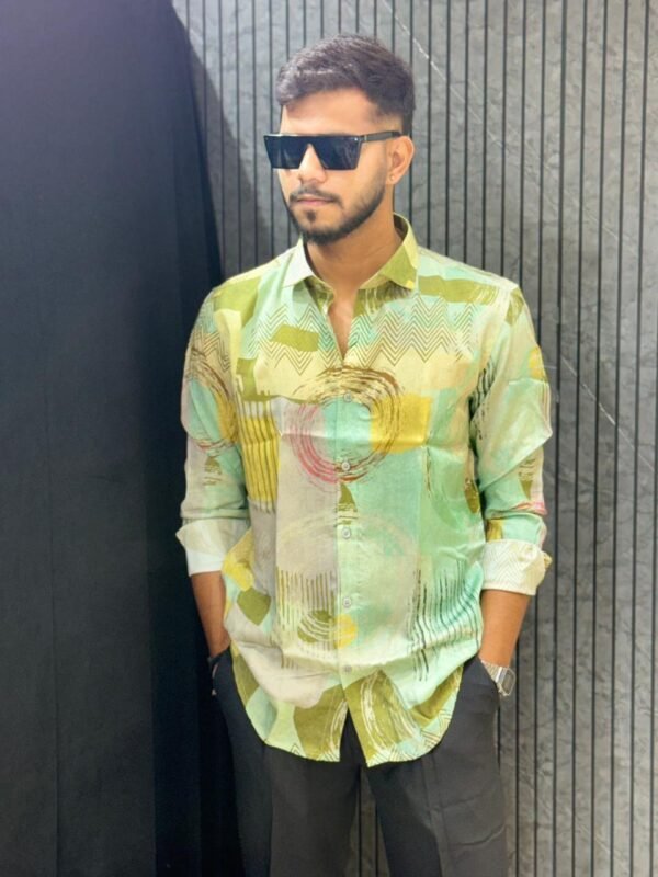 Men’s Abstract Print Premium Imported Fabric Shirt