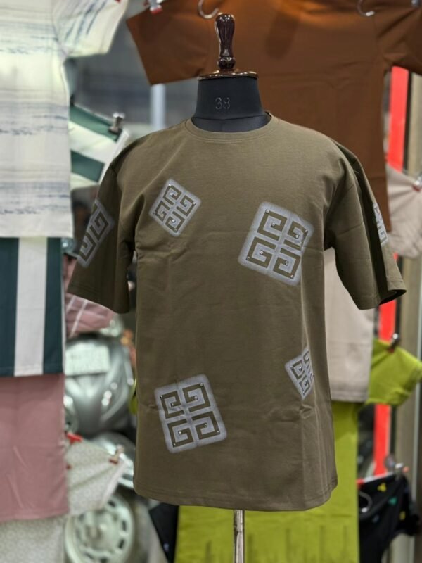 Men’s Off-Shoulder Printed T-Shirt