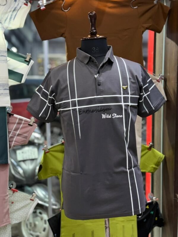 Men’s Subtle Printed Polo T-Shirt