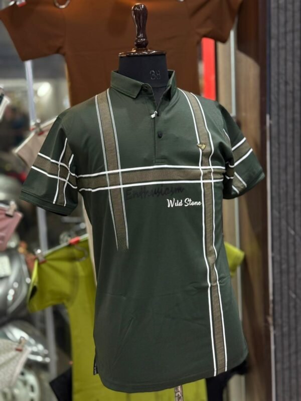 Men’s Subtle Printed Polo T-Shirt